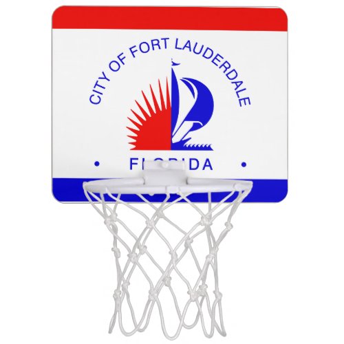Flag of Fort Lauderdale Florida Mini Basketball Hoop