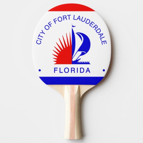 Flag of Fort Lauderdale Florida Ping Pong Paddle