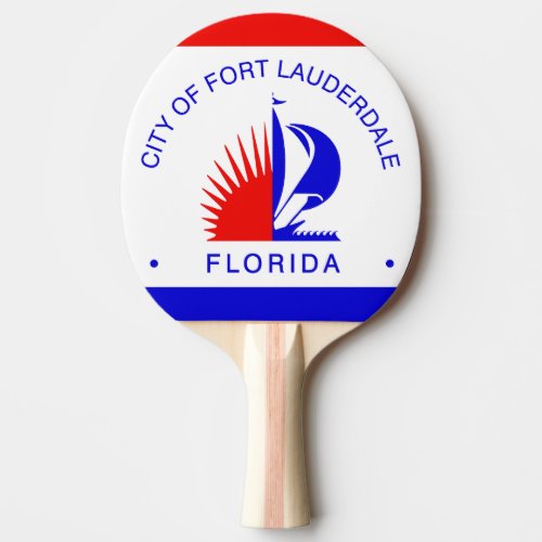 Flag of Fort Lauderdale Florida Ping Pong Paddle