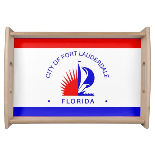 Flag of Fort Lauderdale Florida Serving Tray