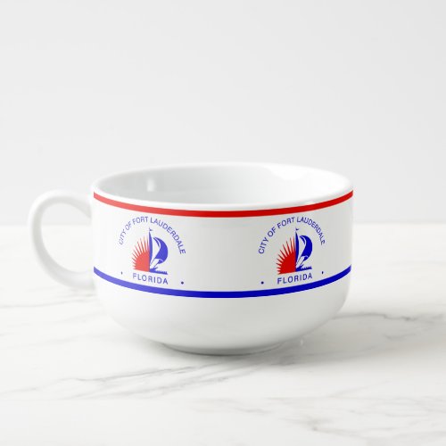 Flag of Fort Lauderdale Florida Soup Mug