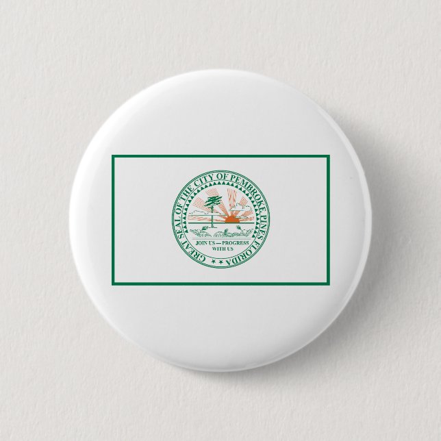 Flag of Fort Pembroke Pines, Florida Button (Front)