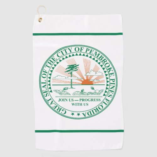 Flag of Fort Pembroke Pines Florida Golf Towel