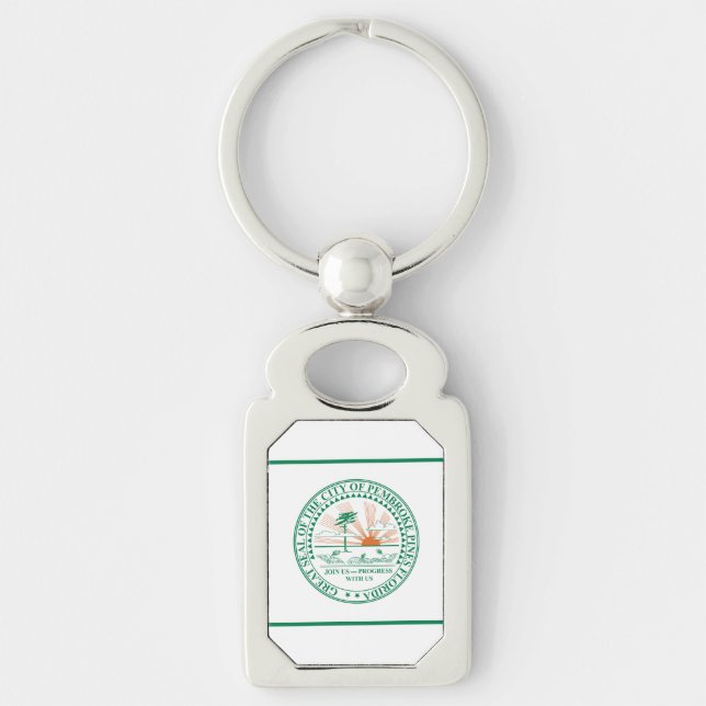 Flag of Fort Pembroke Pines, Florida Keychain (Front)