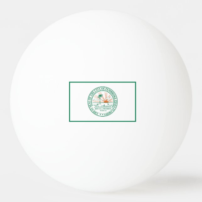 Flag of Fort Pembroke Pines, Florida Ping Pong Ball (Front)