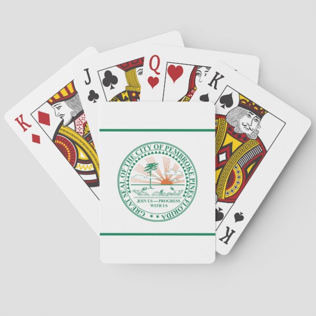 Flag of Fort Pembroke Pines, Florida Poker Cards (Back)