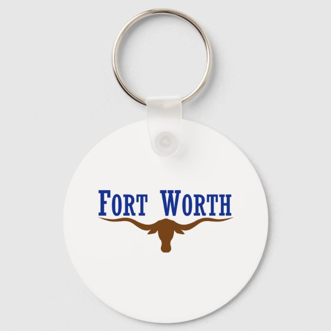 Flag of Fort Worth Texas Keychain (Front)