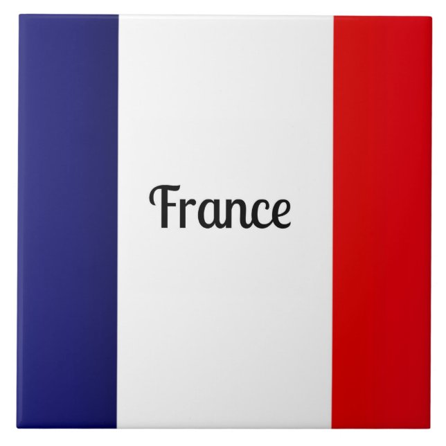 Flag of France Ceramic Tile (Front)