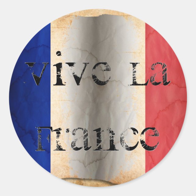 Flag of France Classic Round Sticker (Front)