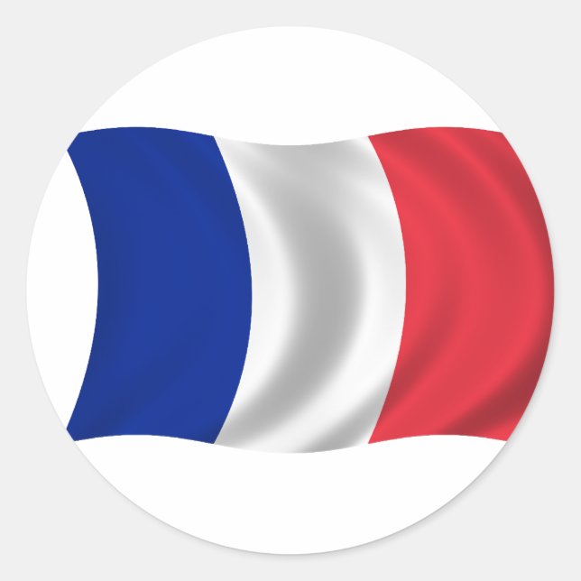 Flag of France Classic Round Sticker (Front)