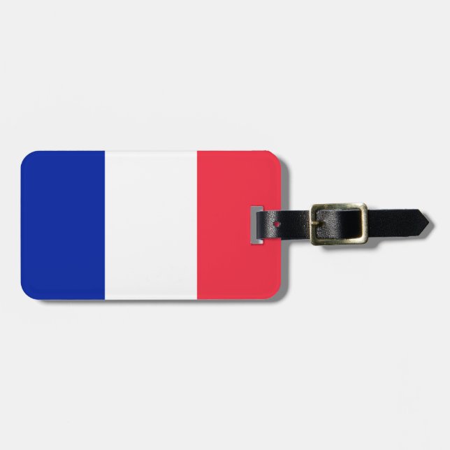 Flag of France Easy ID Luggage Tag (Front Horizontal)