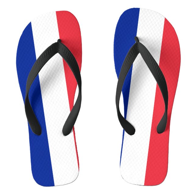Flag of France Flip Flops (Footbed)