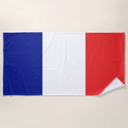 Flag of France French Tricolore Beach Towel
