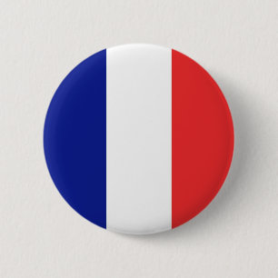 Flag of France French Tricolore Button