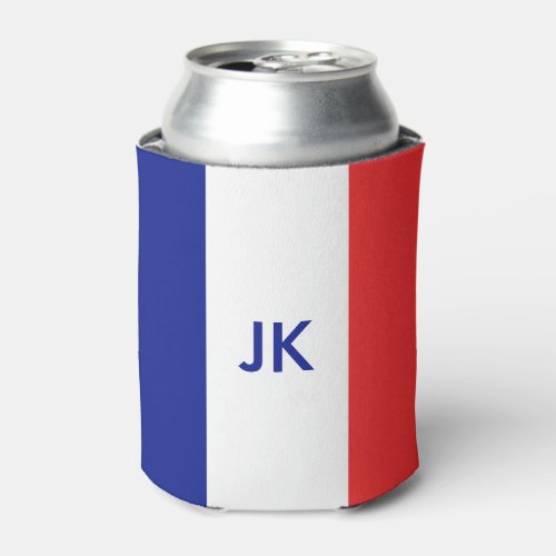 Flag of France French Tricolore Can Cooler