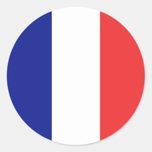 Flag of France French Tricolore Classic Round Sticker