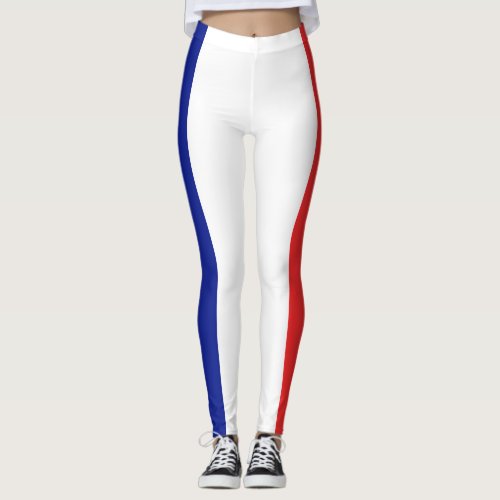 Flag of France French Tricolore Leggings