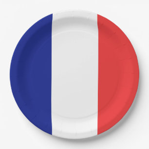 Flag of France French Tricolore Paper Plates