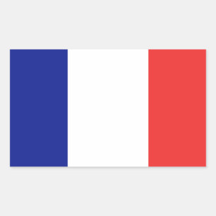 Flag of France French Tricolore Rectangular Sticker
