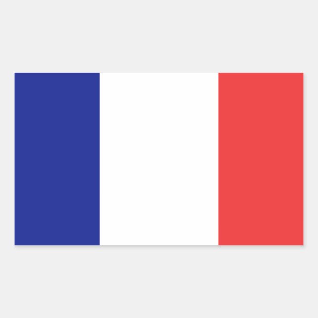Flag of France French Tricolore Rectangular Sticker (Front)