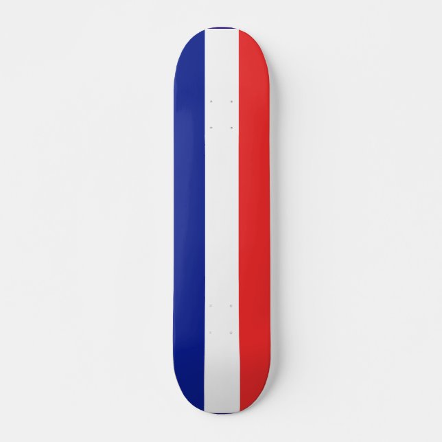 Flag of France French Tricolore Skateboard Deck (Front)