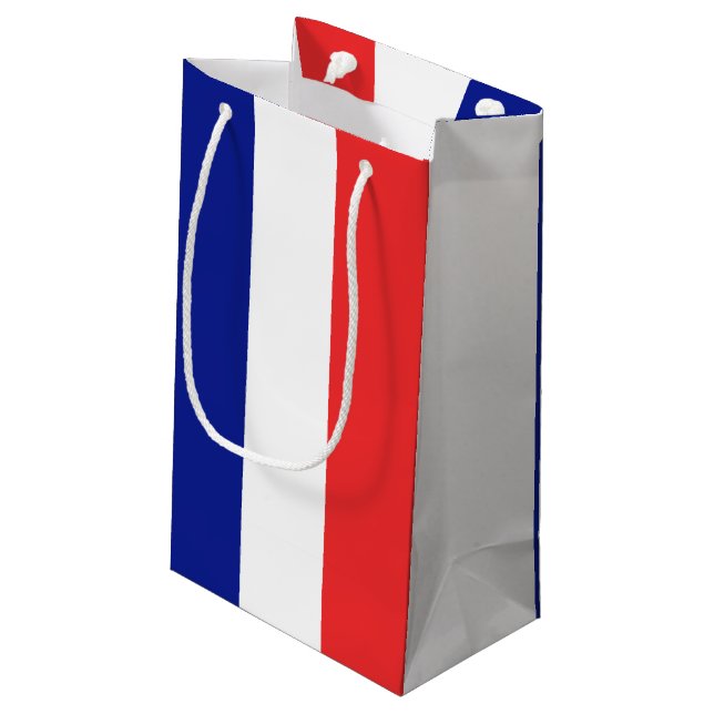 Flag of France French Tricolore Small Gift Bag (Back Angled)