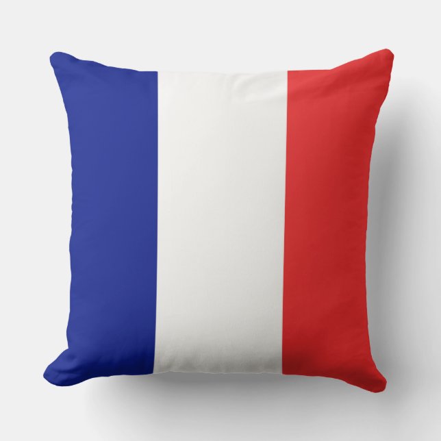 Flag of France French Tricolore Throw Pillow (Front)