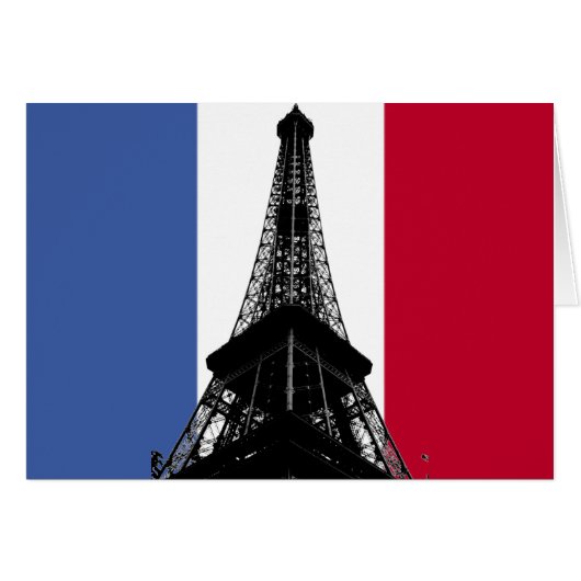 Flag of France Greeting/Note Card (Front Horizontal)