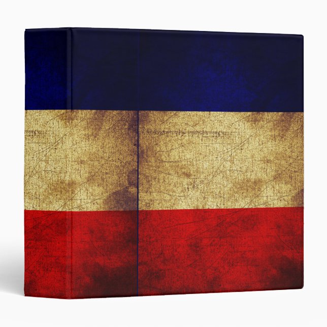 Flag of France Grunge Binder (Front/Spine)