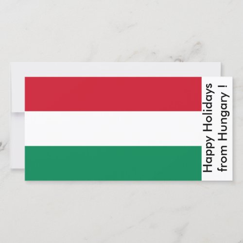 Flag of France Happy Holidays from Hungary Holiday Card