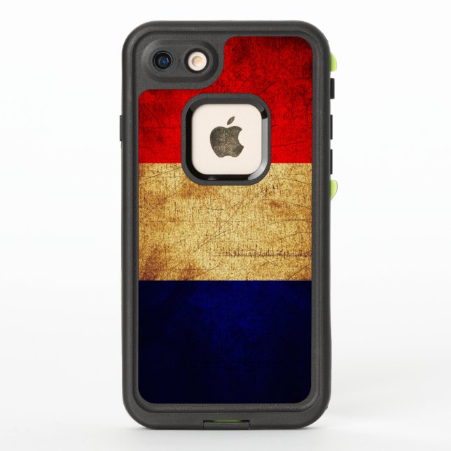 Flag of France in Grunge LifeProof iPhone Case (Back)