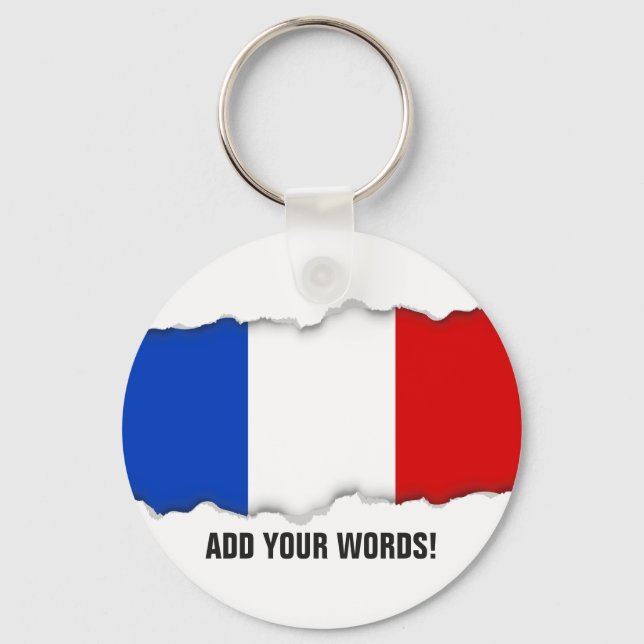 Flag of France Keychain (Front)