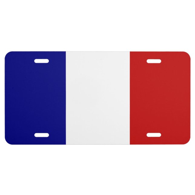 Flag of France License Plate (Front)