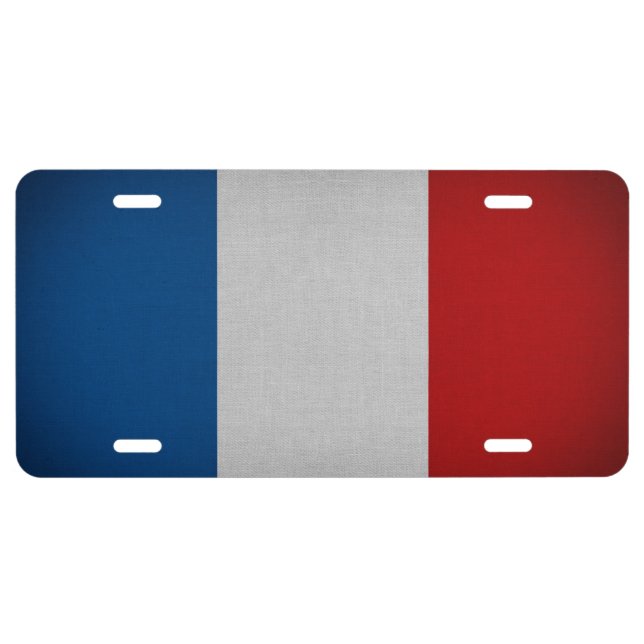 Flag of France License Plate (Front)