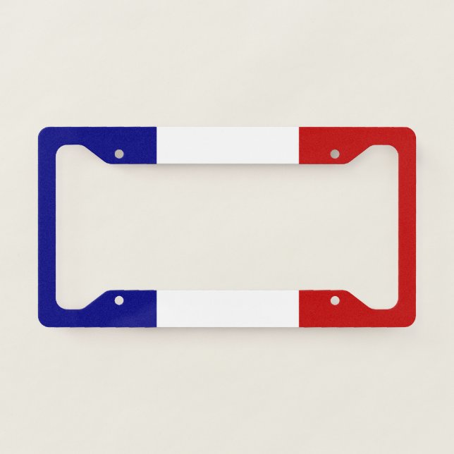 Flag of France License Plate Frame (Front)