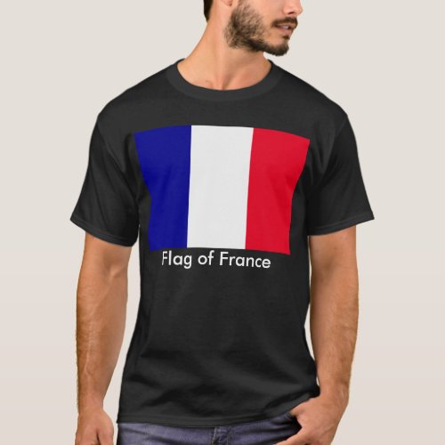 Flag of France Mens Basic Dark T_Shirt