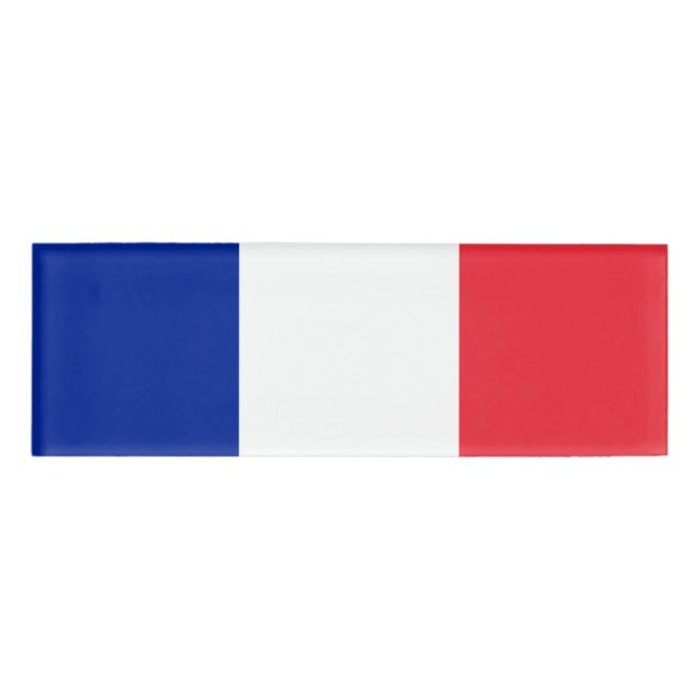 Flag of France Name Tag (Front)