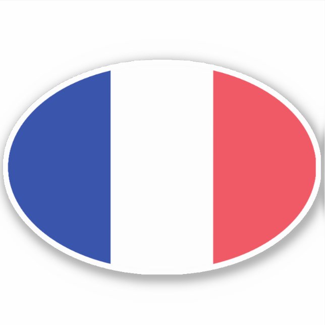 Flag of France Oval Sticker (Front)