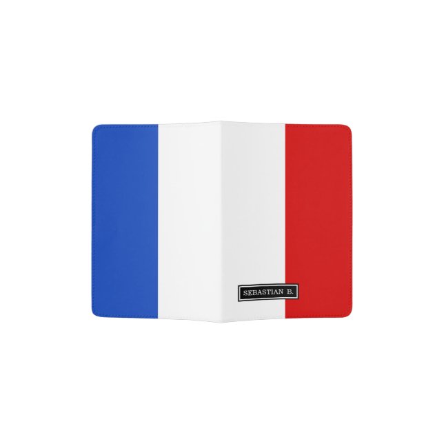 Flag of France Passport Holder (Opened)