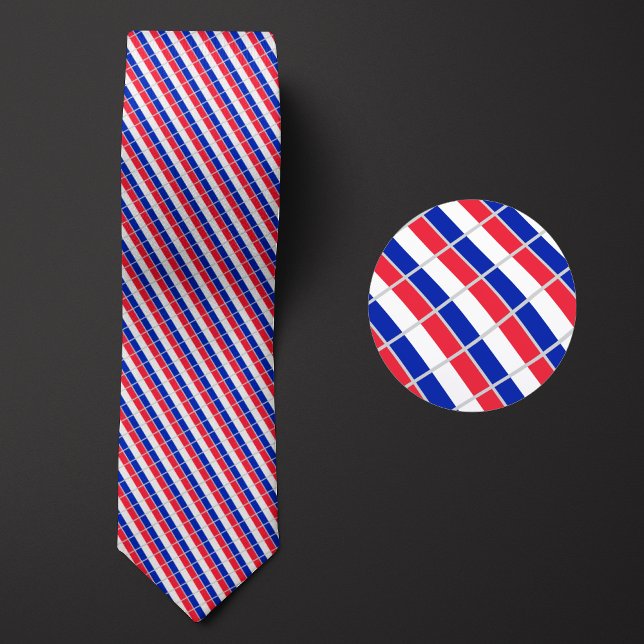 Flag of France Pattern Neck Tie (Creator Uploaded)