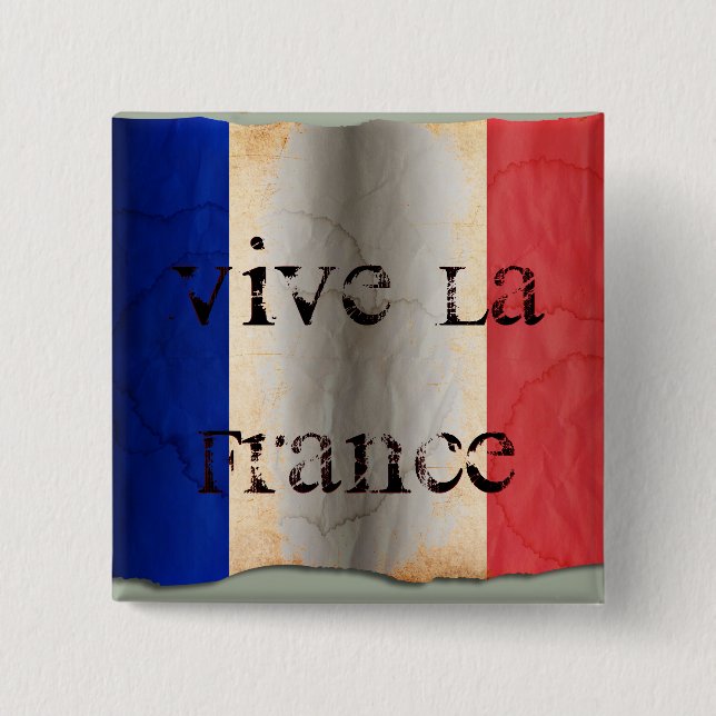 Flag of France Pinback Button (Front)