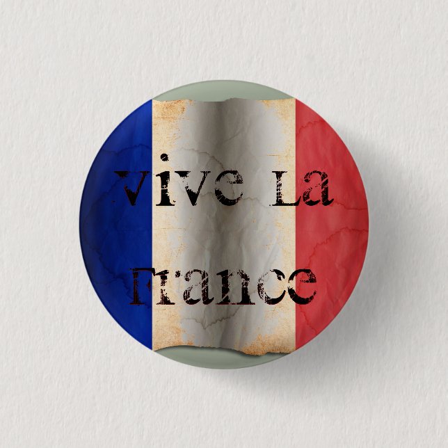 Flag of France Pinback Button (Front)