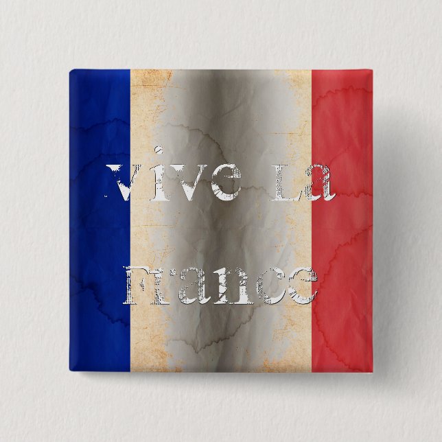 Flag of France Pinback Button (Front)