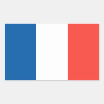 Flag Of France Rectangular Sticker by CandiCreations at Zazzle