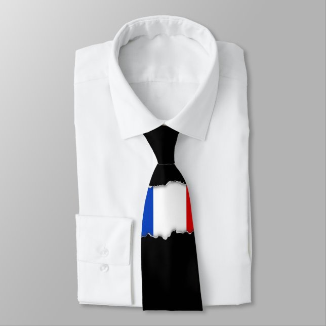 Flag of France Tie (Tied)