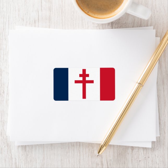 Flag of Free France Label (Insitu)