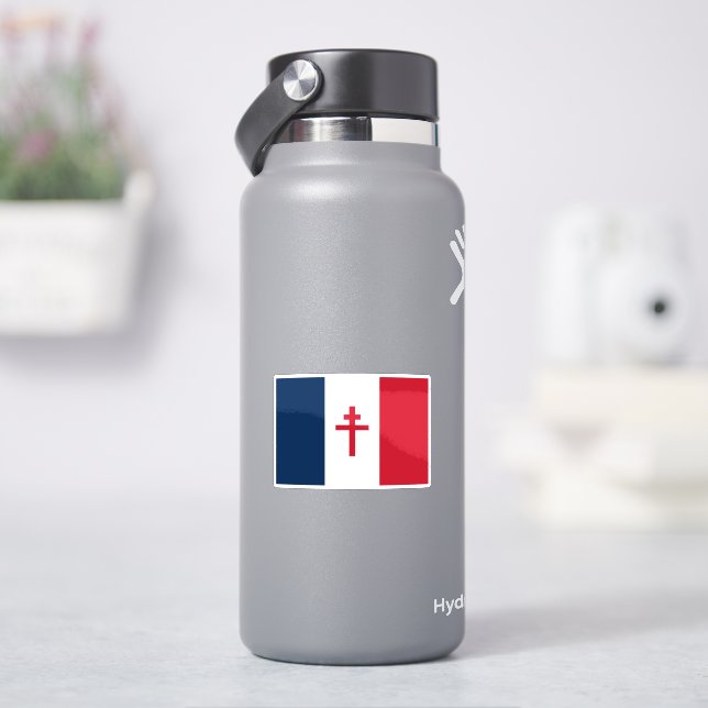 Flag of Free France Sticker (HydroFlask)