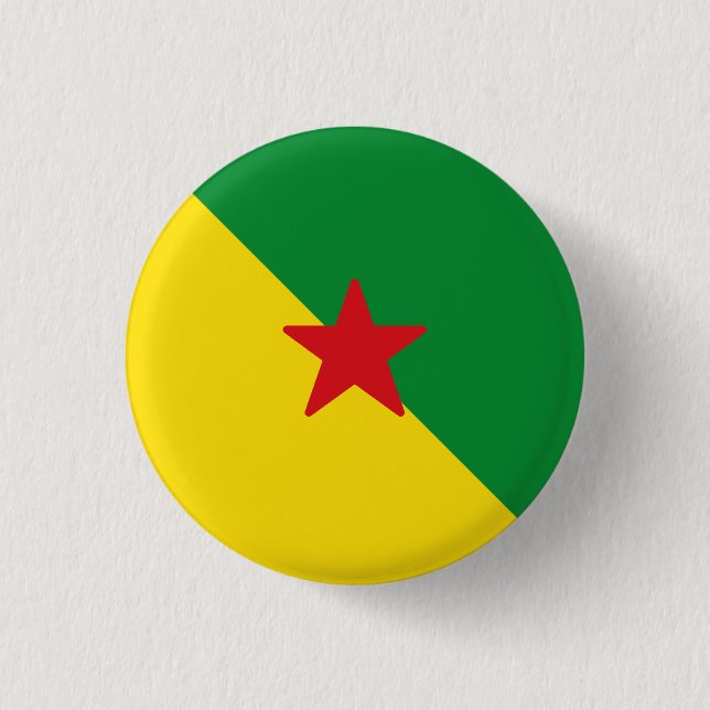 Flag of French Guiana Button (Front)