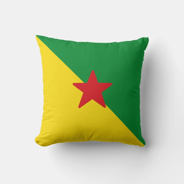 Flag of French Guiana Throw Pillow (Front)