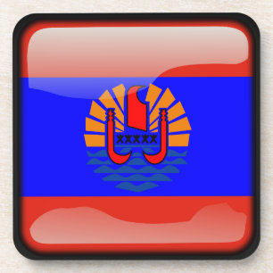 Flag of French Polynesia Beverage Coaster